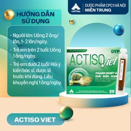 Actiso Việt thanh nhiệt giải độc gan tự nhiên hiệu quả (Hộp 4 vỉ x 5 ống)