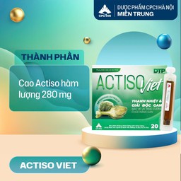 Actiso Việt thanh nhiệt giải độc gan tự nhiên hiệu quả (Hộp 4 vỉ x 5 ống)
