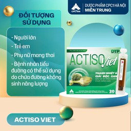 Actiso Việt thanh nhiệt giải độc gan tự nhiên hiệu quả (Hộp 4 vỉ x 5 ống)