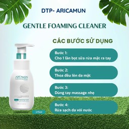 Bọt rửa mặt Aricamun Gentle Foaming Cleanser Dịu Nhẹ, Làm Sạch Sâu, Dưỡng Mềm Cho Da Nhạy Cảm (175ml)