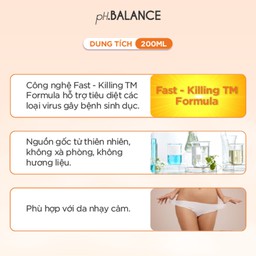 Gel Bọt Vệ Sinh pH Balance Protect Intimate Gel Hỗ Trợ Khử Mùi Hôi, Giảm Ngứa, Viêm Nhiễm, Khí Hư, Cân Bằng pH (Chai 200ml)