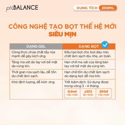 Bọt Vệ Sinh pH Balance Protect Gel Làm Sạch Dịu Nhẹ Giúp Cân Bằng pH, Chăm Sóc Vùng Kín An Toàn (Chai 200ml)