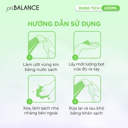 Gel bọt vệ sinh phụ nữ pH Balance Intimate Gel hỗ trợ kháng khuẩn, ngăn mùi khó chịu, tươi mát 24h (Chai 200 ml)