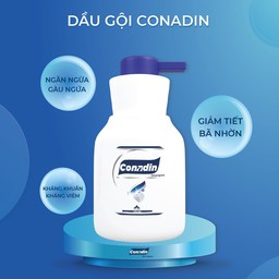 Dầu Gội Conadin Shampoo Giảm Gàu, Giảm Nấm, Ngứa Da Đầu, Rụng Tóc Hiệu Quả (Chai 285ml)