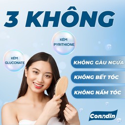 Dầu Gội Conadin Shampoo Giảm Gàu, Giảm Nấm, Ngứa Da Đầu, Rụng Tóc Hiệu Quả (Chai 285ml)
