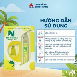 Dung Dịch Nhỏ Mũi Ưu Trương Nebusal Drops 3% Giảm Nghẹt Mũi, Thông Thoáng Nhanh (Lọ 10ml)
