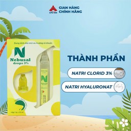 Dung Dịch Nhỏ Mũi Ưu Trương Nebusal Drops 3% Giảm Nghẹt Mũi, Thông Thoáng Nhanh (Lọ 10ml)
