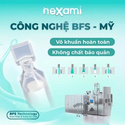 Dung dịch rửa mắt Hexami Aches Eyewash vô khuẩn công nghệ BFS giúp làm dịu, sạch sâu và bảo vệ mắt (20 Ống x 10ml)
