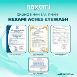 Dung dịch rửa mắt Hexami Aches Eyewash vô khuẩn công nghệ BFS giúp làm dịu, sạch sâu và bảo vệ mắt (20 Ống x 10ml)