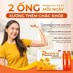 Dung dịch uống Premical D3K2 bổ sung canxi, vitamin D3K2 phòng loãng xương hiệu quả (Hộp 4 vỉ x 5 ống 10ml)