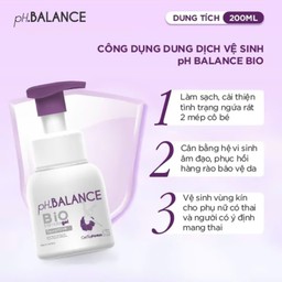 Dung dịch vệ sinh nữ pH Balance Bio 200ml - Làm sạch dịu nhẹ, giảm viêm ngứa, kháng khuẩn, cân bằng pH và khử mùi hiệu quả - thumbnail 3