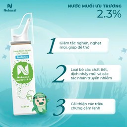 Dung dịch xịt mũi Nebusal spray 2.3% an toàn, hiệu quả