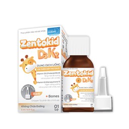 Dung dịch uống Zentokid D3K2 Hỗ Trợ Tăng Cường Hấp Thu Canxi Cho Trẻ (Lọ 5ml)