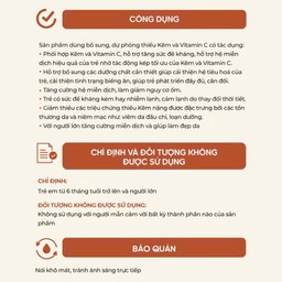 Siro Tăng Đề Kháng Zentokid Zinc Bổ Sung Kẽm và Vitamin C Tự Nhiên Cho Bé (Hộp 20 ống) - thumbnail 7