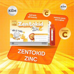 Siro Tăng Đề Kháng Zentokid Zinc Bổ Sung Kẽm và Vitamin C Tự Nhiên Cho Bé (Hộp 20 ống) - thumbnail 2