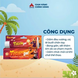 Gel bôi Tigin hỗ trợ giảm nhức mỏi cơ, xương khớp, bong gân an toàn (Hộp 1 tuýp 50g)