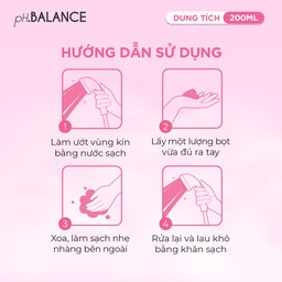 Bọt Vệ Sinh pH Balance Baby Cho Bé Trai Và Bé Gái Hỗ Trợ Làm Sạch Dịu Nhẹ, Ngăn Ngừa Hăm Tã, Rôm Sẩy (Chai 200ml)