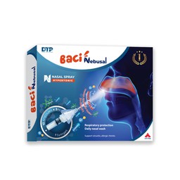 Hỗn dịch xịt mũi Baci Nebusal Lợi Khuẩn Cải Tiến Hỗ Trợ Điều Trị Viêm Xoang & Viêm Mũi Dị Ứng (Hộp 10 ống 3 ml)