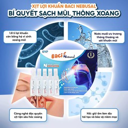 Xịt bào tử lợi khuẩn Baci Nebusal dành cho viêm xoang, viêm mũi dị ứng (Hộp 10 Ống 3 ml) - Cho Người Lớn - thumbnail 2