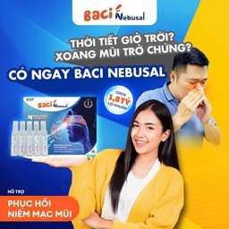 Xịt bào tử lợi khuẩn Baci Nebusal dành cho viêm xoang, viêm mũi dị ứng (Hộp 10 Ống 3 ml) - Cho Người Lớn - thumbnail 6