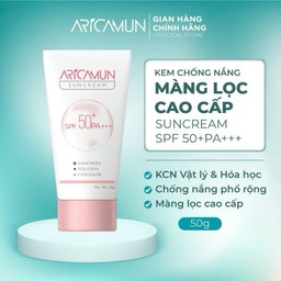 Kem Chống Nắng Aricamun Suncream SPF50+ Kiềm Dầu, Nâng Tone Và Bảo Vệ Da (50g)