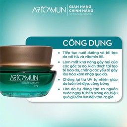 Kem dưỡng ẩm Aricamun Face Cream phục hồi an toàn cho làn da nhạy cảm (50g)