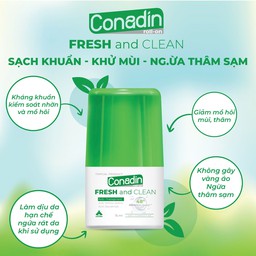 Lăn Nách Không Mùi Conadin roll-on Fresh and Clean Khử Mùi Hôi, Không Thâm Nách, Không Ố Vàng Áo(Lọ 15ml, 30ml) - thumbnail 3