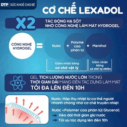 Miếng Dán Hạ Sốt Lexadol Tác Dụng Lên Đến 10h, Công Nghệ Hydrogel Giúp Bé Hạ Sốt Nhanh, An Toàn (Hộp 5 miếng) - thumbnail 3