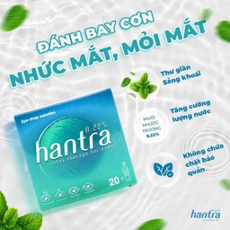 Nhỏ mắt Hantra 0.22% Chăm Sóc Và Vệ Sinh Dưỡng Ẩm Dịu Nhẹ Mắt Hàng Ngày Hiệu Quả (20 Ống)