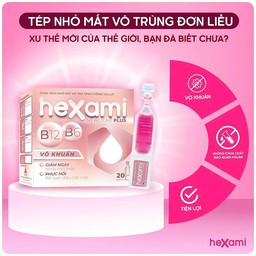 Nhỏ mắt Hexami Newlight Plus Giảm Khô Mắt, Cải Thiện Điều Tiết & Bảo Vệ Mắt Trong Thời Đại Số (Hộp 4 Vỉ x 5 Tép)