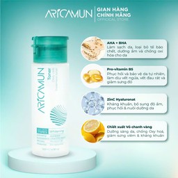 Nước cân bằng da Aricamun Toner Cân Bằng pH, Sạch Sâu, Dưỡng Ẩm (145ml)