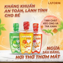 Nước Súc Miệng Laforin Baby Hương Cam Đào Ổi Vệ Sinh Răng Miệng Cho Bé (Chai 350 ml)  - thumbnail 5