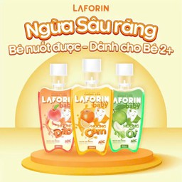 Nước Súc Miệng Laforin Baby Hương Cam Đào Ổi Vệ Sinh Răng Miệng Cho Bé (Chai 350 ml)  - thumbnail 2