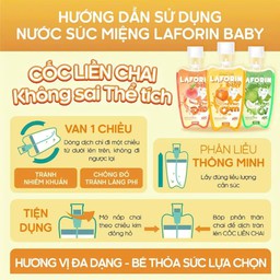 Nước Súc Miệng Laforin Baby Hương Cam Đào Ổi Vệ Sinh Răng Miệng Cho Bé (Chai 350 ml)  - thumbnail 4