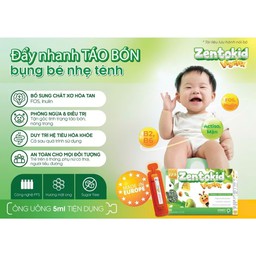 Siro chất xơ Zentokid Vegelax giảm táo bón (Hộp 20 ống x 5ml)