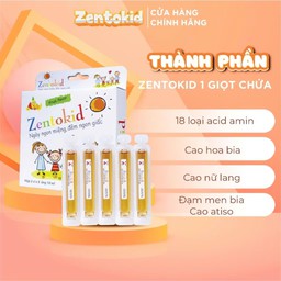 Siro thảo dược Zentokid H10 (Fruit Flavor) giúp bé tiêu hóa khỏe, ăn ngon ngủ ngon (Hộp 10 Ống 10ml)