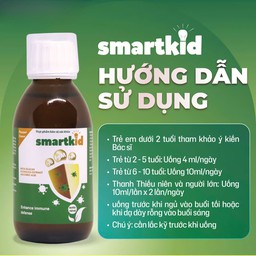 Siro Smartkid hỗ trợ tăng cường sức đề kháng, tăng miễn dịch tự nhiên cho cơ thể (Hộp 1 chai 150ml)
