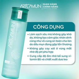 Tẩy trang Aricamun Micellar Cleansing Water dịu nhẹ, sạch sâu (200ml)