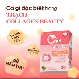 Thạch collagen Cjel Beauty tăng cường độ ẩm và đàn hồi cho da (Hộp 20 gói x 15g)