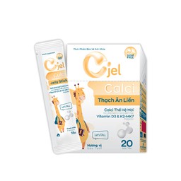 Thạch Cjel Calci D3K2 Bổ Sung Canxi, Vitamin D3 & K2 Hỗ Trợ Phát Triển Xương (20 Gói)