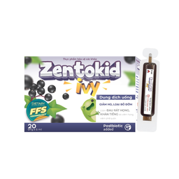 Siro Zentokid Ivy – Dung dịch uống giảm ho, hỗ trợ điều trị viêm phế quản cho bé (Hộp 4 vỉ x 5 ống)