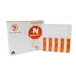 Dung Dịch Khí Dung Nebusal 3% Vệ Sinh Mũi Họng & Hỗ Trợ Long Đờm (Hộp 1 vỉ x 5 ống 5ml)