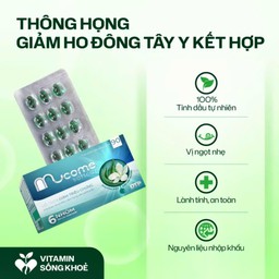 Viên ngậm giải cảm Mucome Softcap (Hộp 6 vỉ x 15 viên)