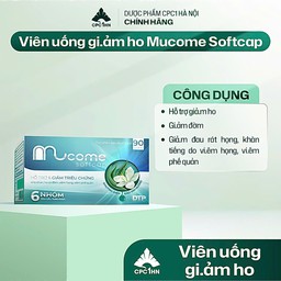 Viên ngậm giải cảm Mucome Softcap (Hộp 6 vỉ x 15 viên)