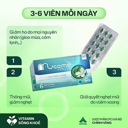 Viên ngậm giải cảm Mucome Softcap (Hộp 6 vỉ x 15 viên)