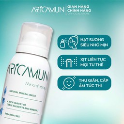 Xịt Khoáng Aricamun Mineral Spray cấp ẩm, kiểm soát nhờn mụn (Chai 100ml)