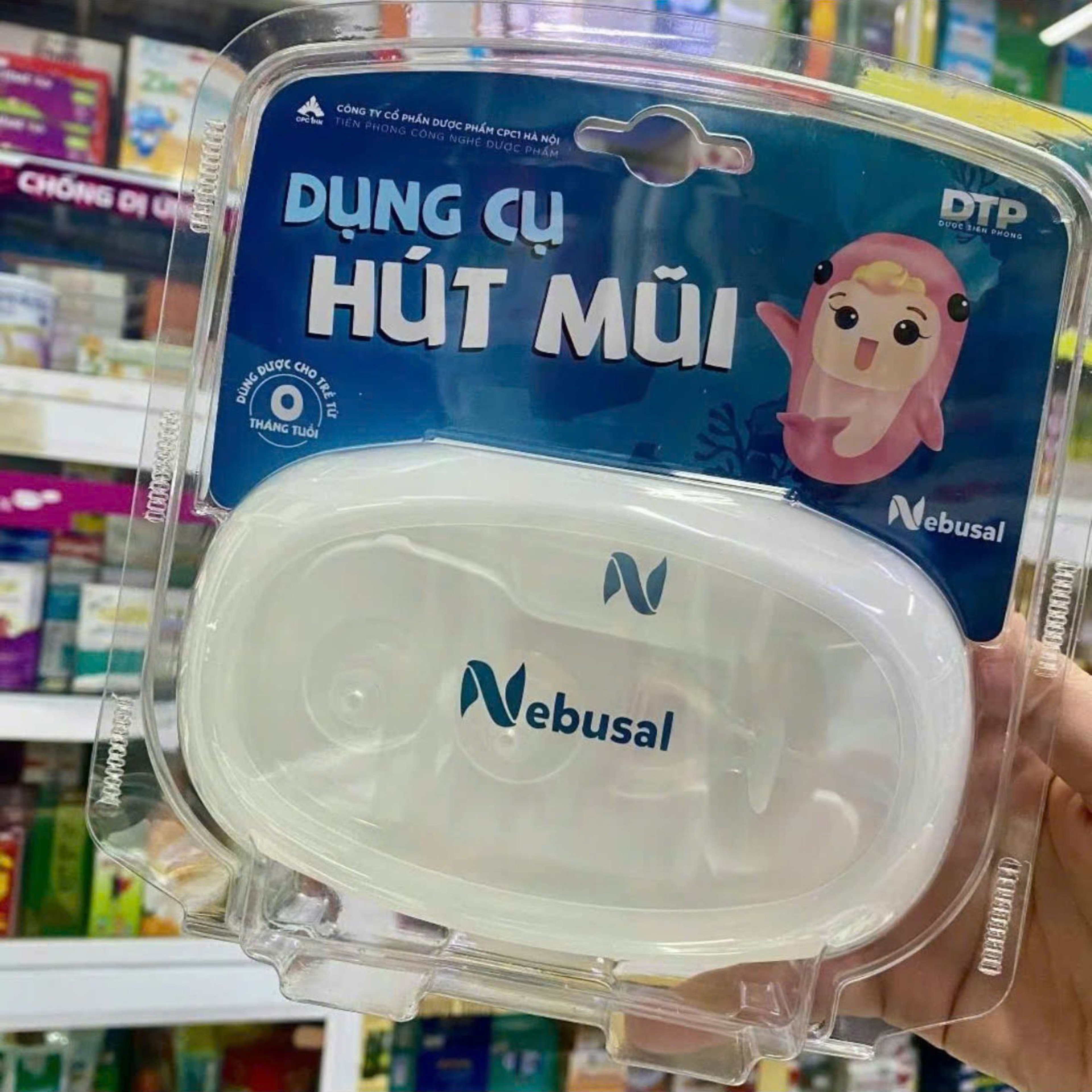 Dụng cụ hút mũi Nebusal giúp vệ sinh mũi an toàn, nhẹ nhàng cho bé (Hộp 1 cái)