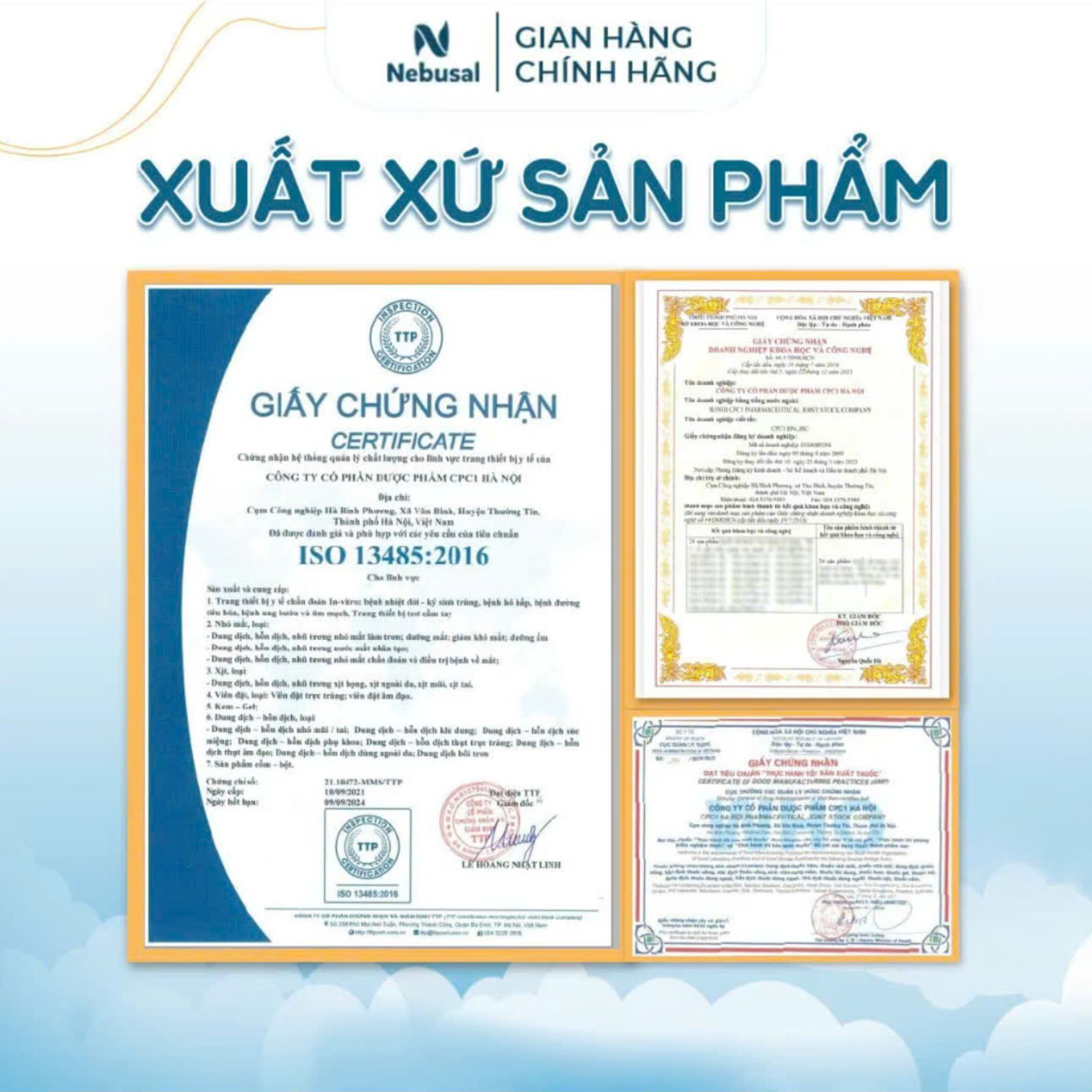 Dung Dịch Nhỏ Mũi Ưu Trương Nebusal Drops 3% Giảm Nghẹt Mũi, Thông Thoáng Nhanh (Lọ 10ml)