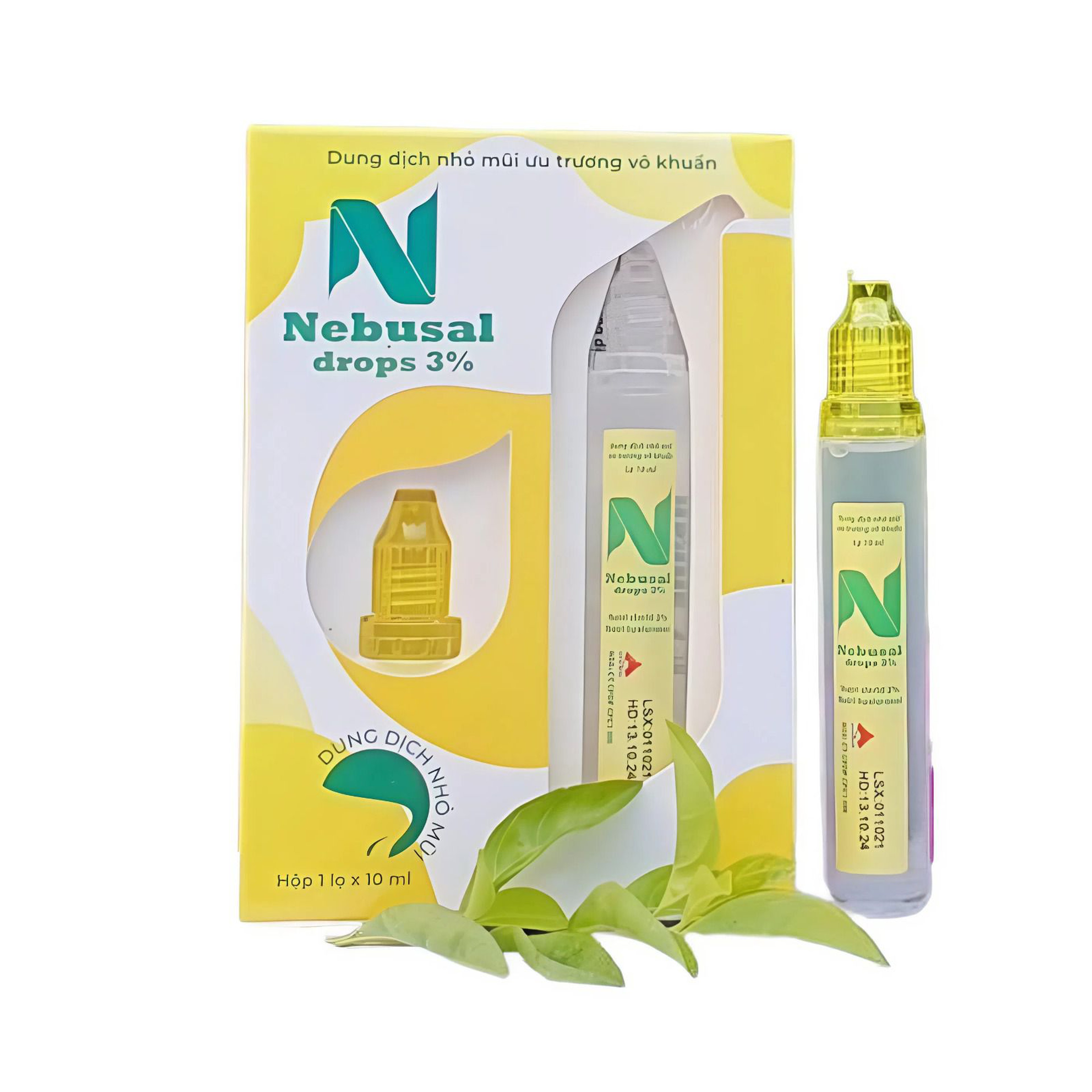 Dung Dịch Nhỏ Mũi Ưu Trương Nebusal Drops 3% Giảm Nghẹt Mũi, Thông Thoáng Nhanh (Lọ 10ml)