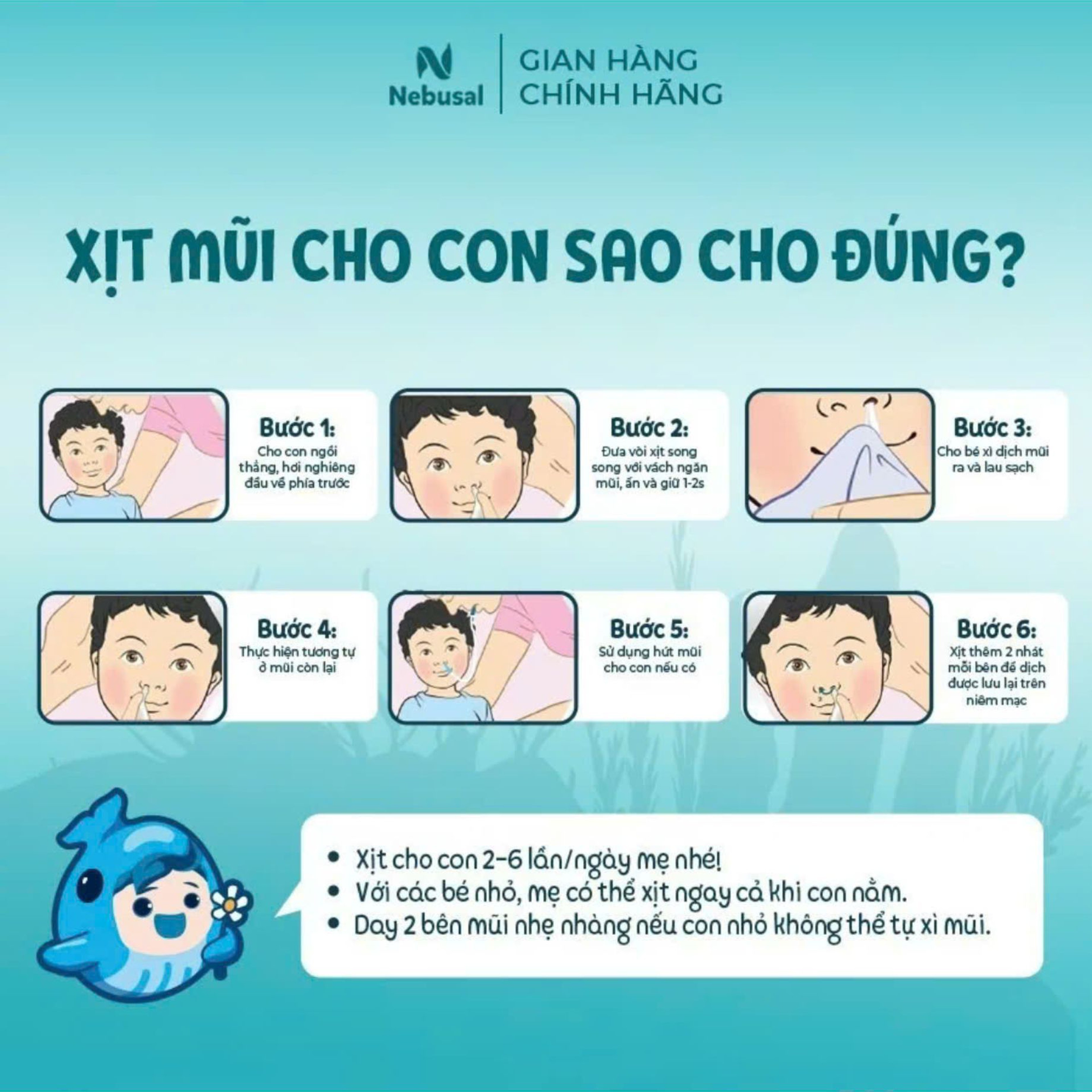 Dung dịch xịt mũi Nebusal spray 2.3% an toàn, hiệu quả